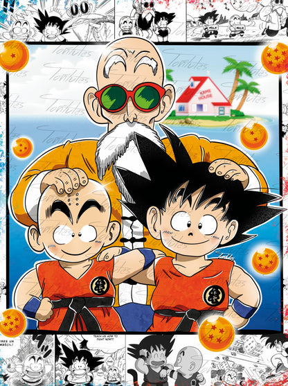 Muten Roshi & Goku & Krillin