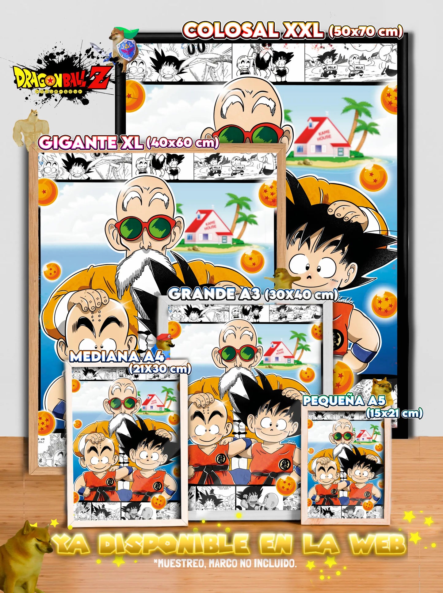 Muten Roshi & Goku & Krillin